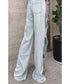 Wave cut denim pants